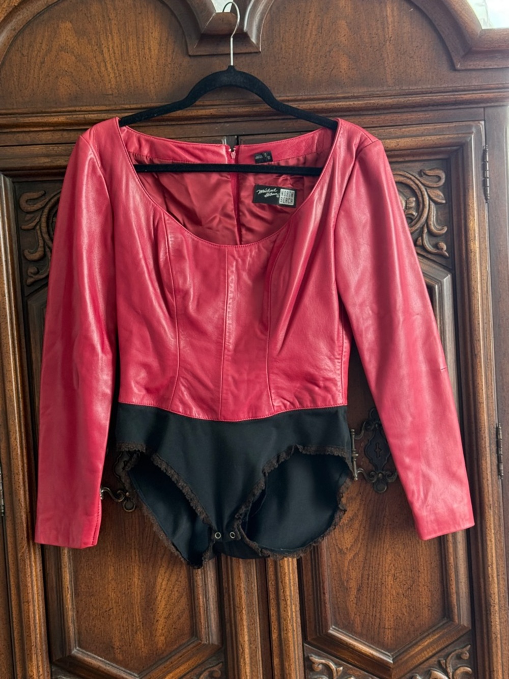 Vintage Perfect Shape Michael Hoban For North Beach Leather Bodysuit